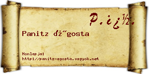 Panitz Ágosta névjegykártya